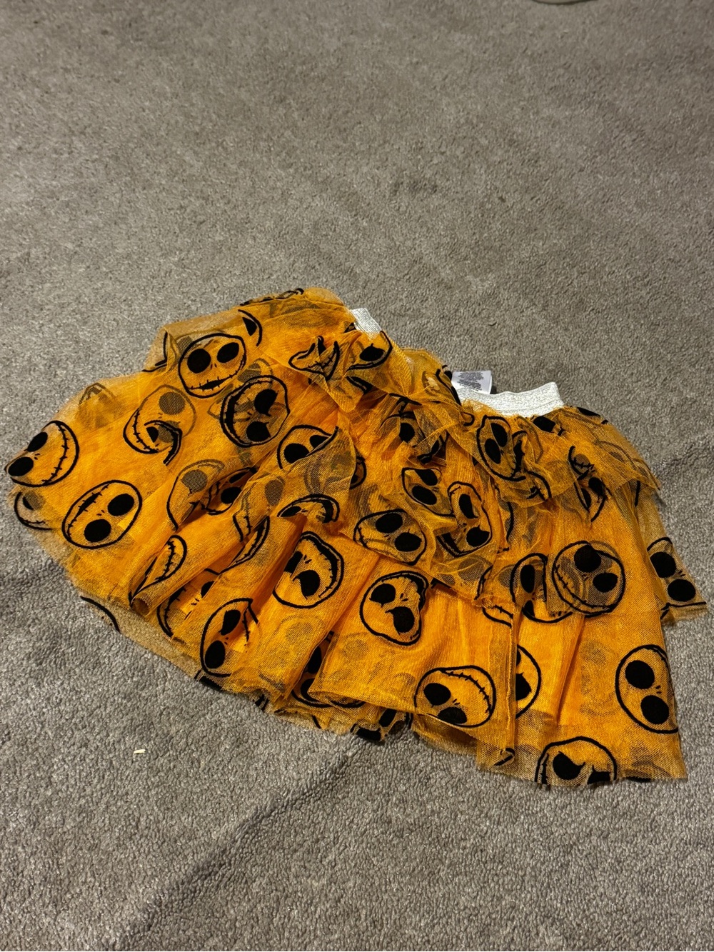 Disney The Nightmare Before Christmas Orange and Black Tulle Skirt